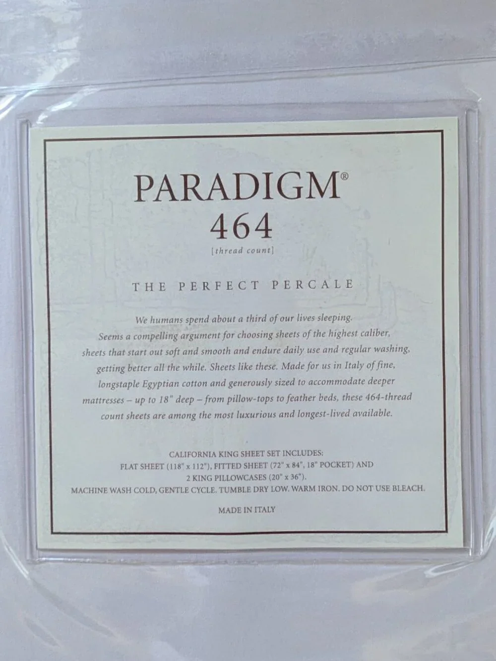 RESTORATION LAVENDER PARADIGM 464 TC Cal King sheet set